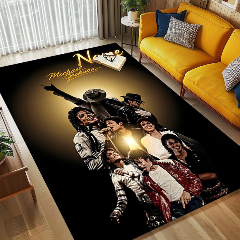 Custom Mj Tribute Area Rug Carpet For Bedroom Game Playroom Living Room Nonslip Sofa Office Home Decor Doormat Christmas Gift