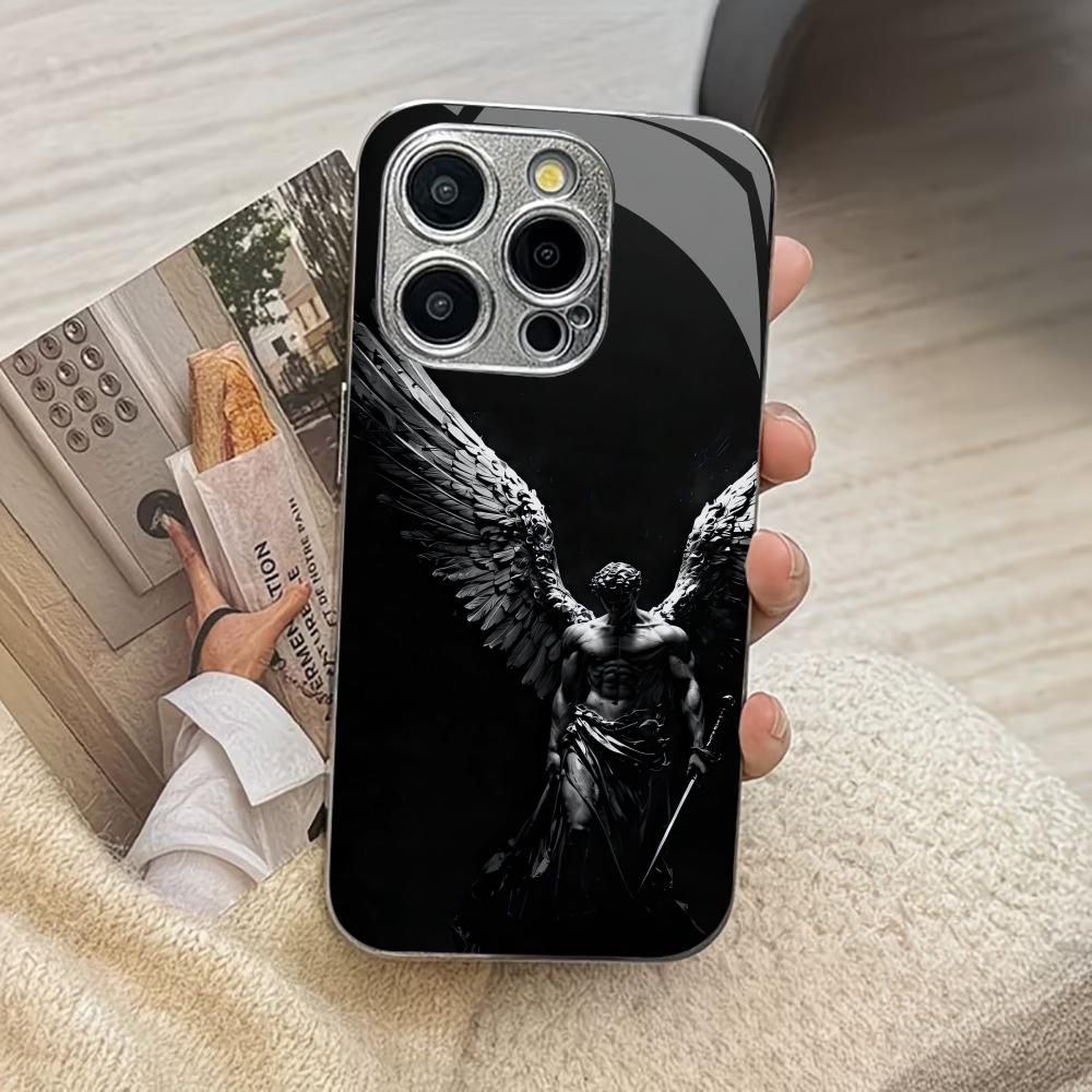 Изысканные чехлы для телефона в стиле Архангел carcasa Smartphone Чехол для телефона из стекла для iPhone 17 16 15 14 13 12 11pm Pro Plus fundas