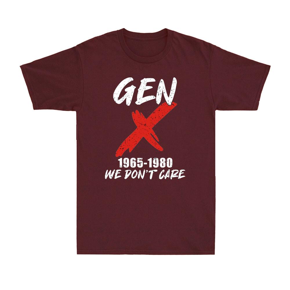 Поколение X Gen X 19651980 Нам Плевать Смешная Саркастичная Винтажная Унисекс Футболка