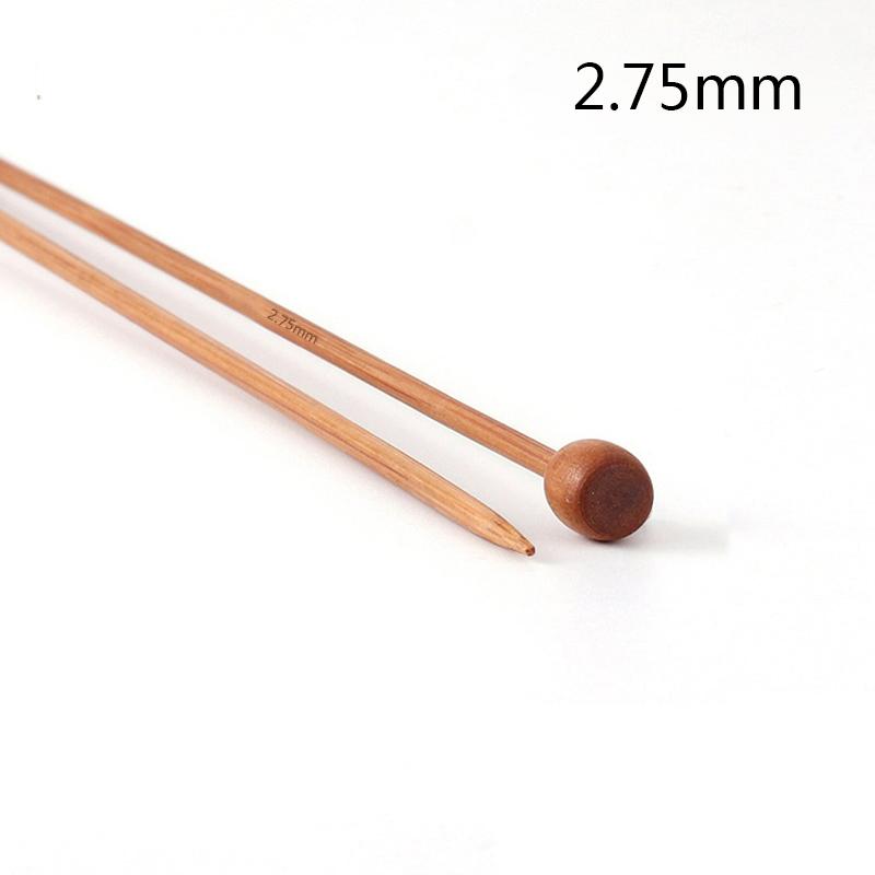 2 Pcs/Lot Wool Weaving Crochet Hook Bamboo Knitting Needle Single-end For Sweater