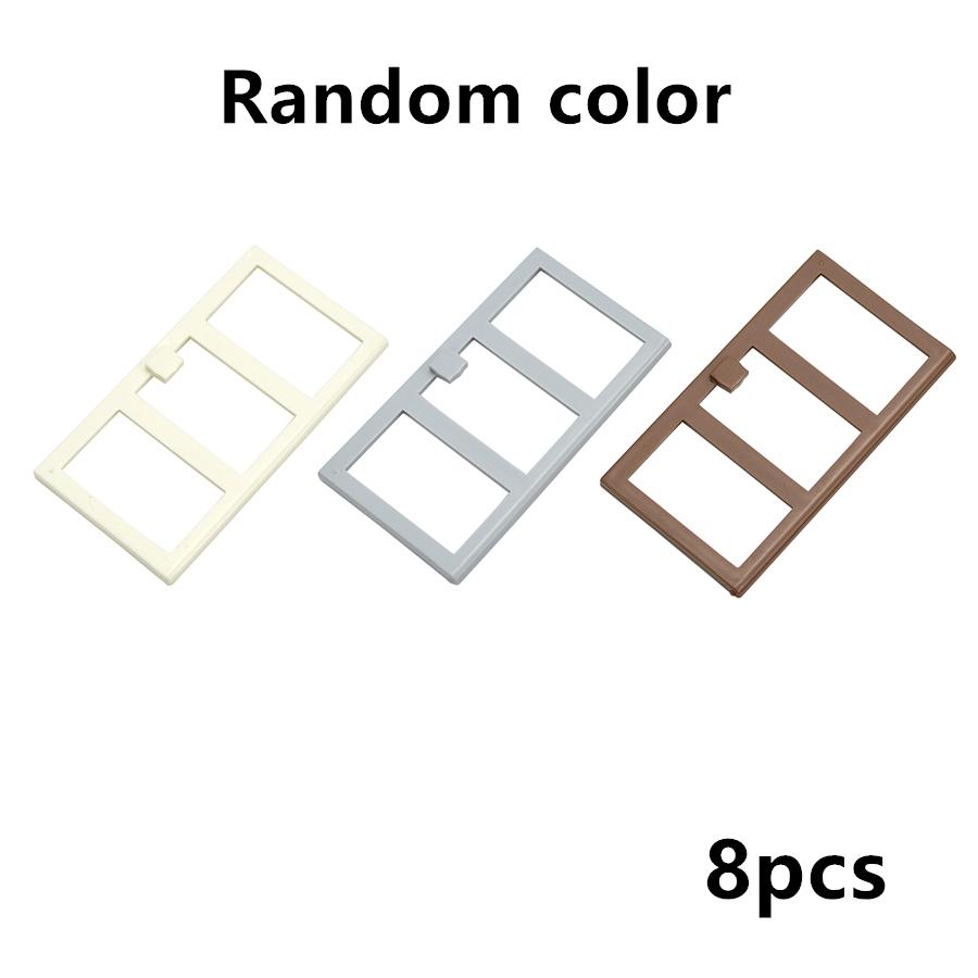 City Window Building Up Cubes Custom Build House Door Frame Glass Bricks Parts Fits 60594 60616 60621 60596 MOC Educational Tool Parts Fo