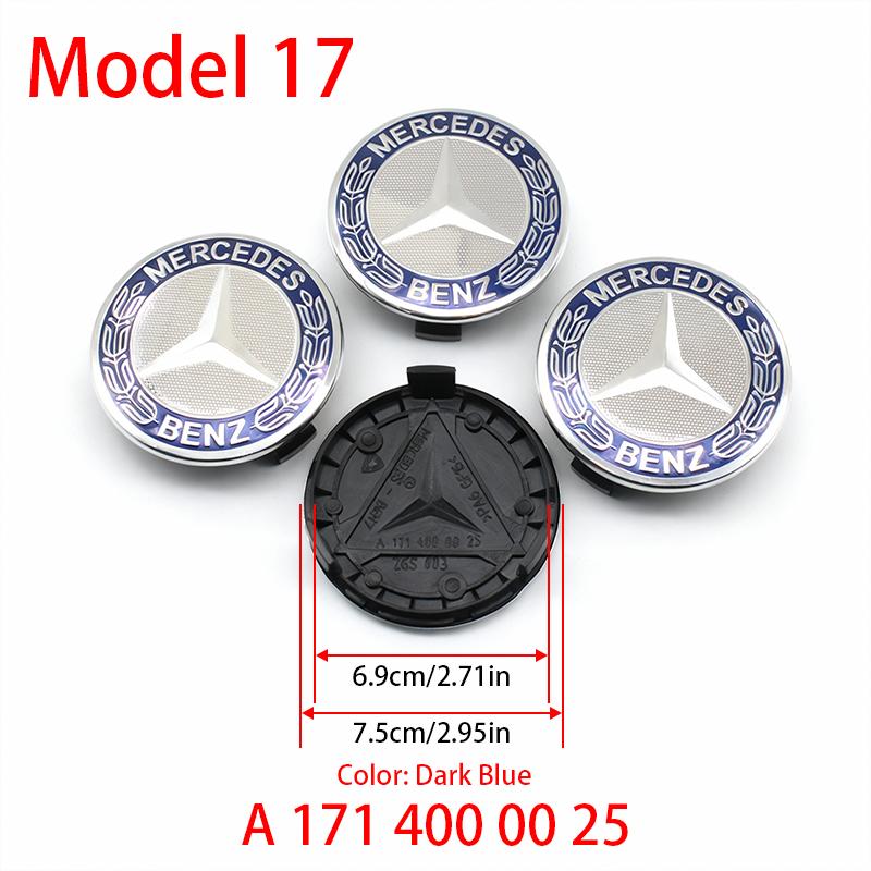 4Pcs 75mm Car Badge Wheel Center Cap For Mercedes Benz W176 W177 W204 W205 W212 W213 W206 X156 X253 W166 Hub Covers Accessories