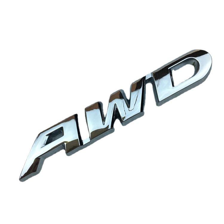 Влагостойкая наклейка на заднюю часть автомобиля с логотипом AWD для Toyota и Honda - Хромированная, Красная, Черная отделка