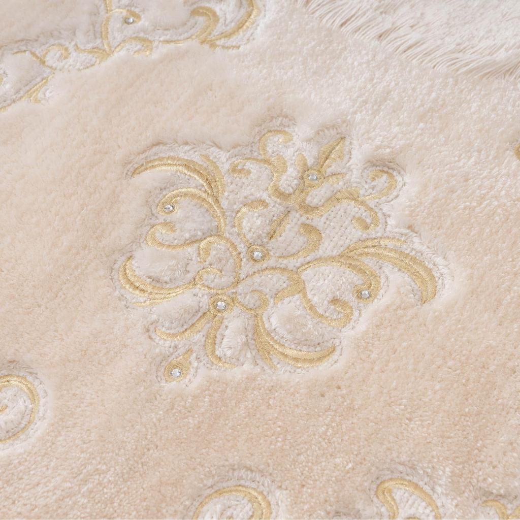 Senko NYNAS Royal Palace Toilet 70 X 70 Beige with Elegant 14597 Mat, Approx. Cm, Rhinestones, Design,