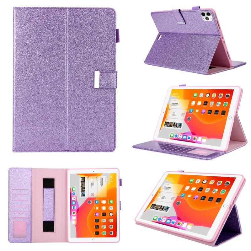 Кожаный чехол с блестками для iPad Pro 11 2025 Air11 2026 M4 M3 Mini7 8 9 10-го 11-го поколения 10.9 10.2 дюйма A16 Чехол со слотом для карт