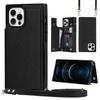 Чехол для iPhone 14 Crossbody с отделением для карт для Apple 11/12/13/14 PRO - женский кожаный защитный чехол
