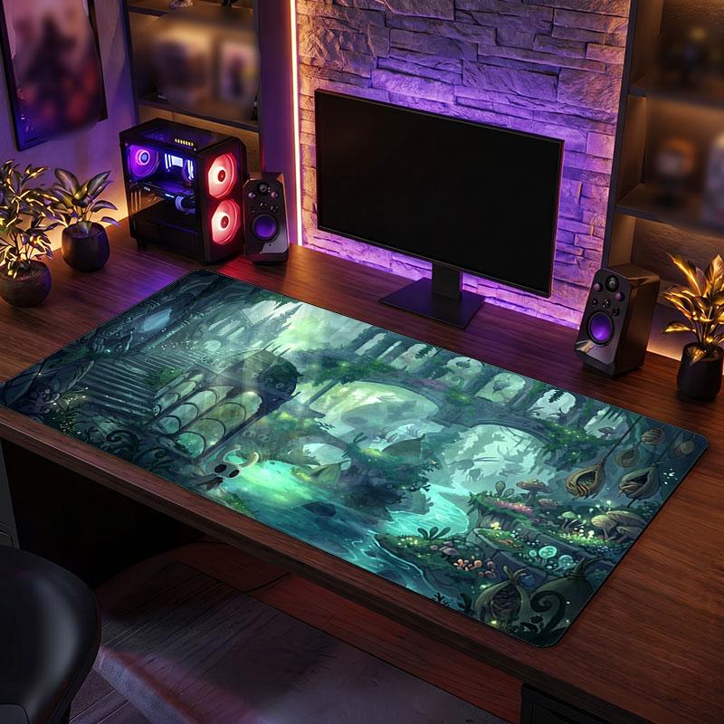 Big Mouse PadHollow Knight Extended Soft Desk Mat Gaming Office Computer Table Decor Mat