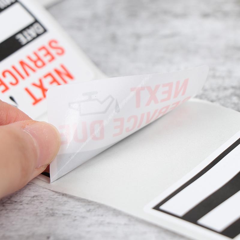 100 шт./рулонные наклейки для замены масла/напоминания об обслуживании, наклейка на окно, наклейка на автомобиль