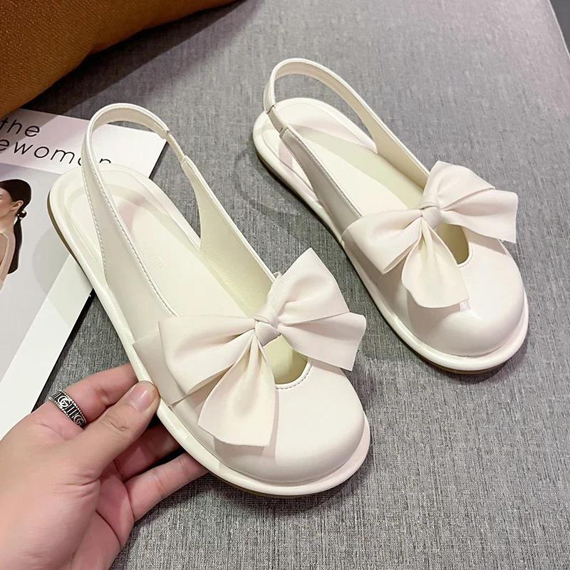 Модные повседневные босоножки Mary Jane Toe Fairy Wind 2024 Летние новые модные универсальные сандалии Niche Flat Simple Women Shoes