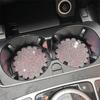 1PCS Diamond Car Coaster Water Cup Slot Non-Slip Mat Rhinestone Pad Cup Holder Mat Car Gadget Bling Car Accessories For