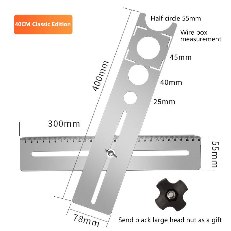 1 Set Construction Tool Adjustable Tile Locator To Wall Marking Position Ruler Ceramic Hole Cutter Tile Drill Marble Opener