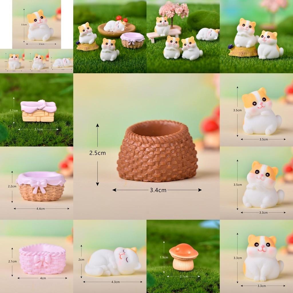 Detailed Resin Orange Tabby Cat Figurines For Creative Garden Projects