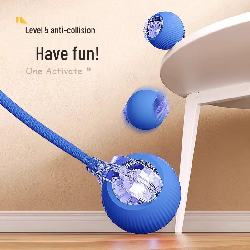 Скидка для новичков: Умная игрушка-дразнилка для кошек: мячик и палочка для самостоятельной игры и избавления от скуки.