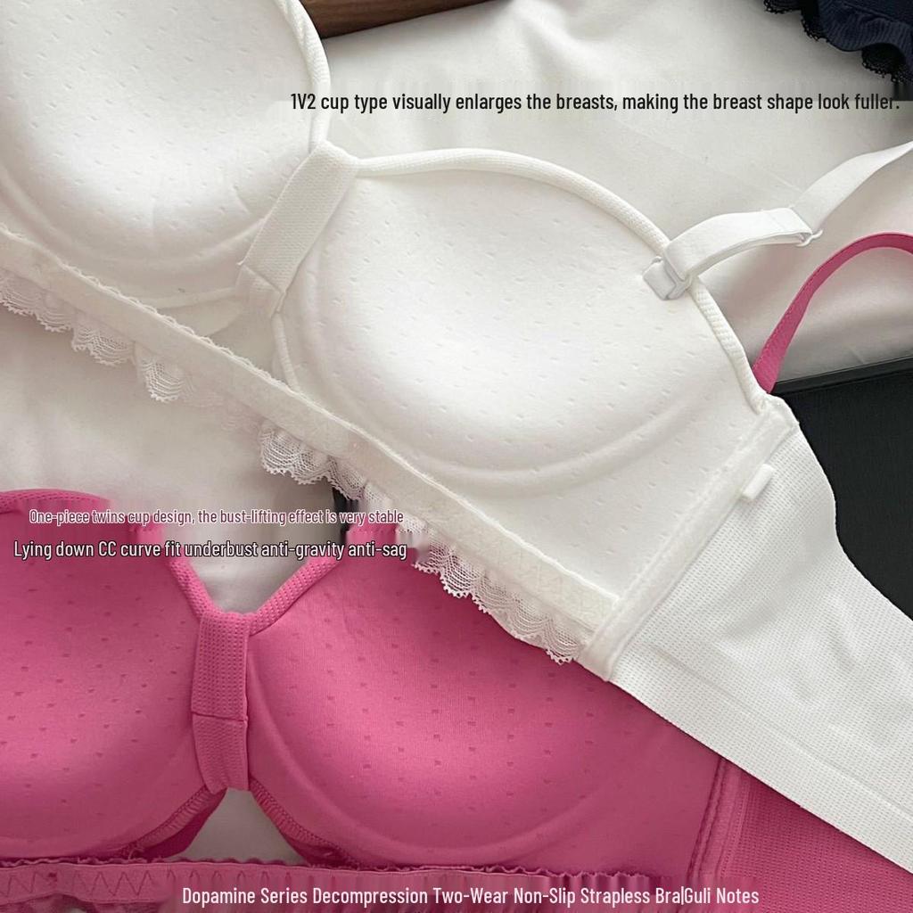 Lace Half-Cup Push-Up Bra with Side Support for Small Busts