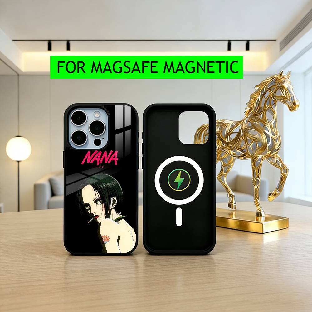 Крутая девушка O-Osaki NO N-Nana-es Чехол для телефона для iPhone17,16,15,14,13,12,11 Plus,Pro Магнитный для Magsafe Беспроводная зарядка