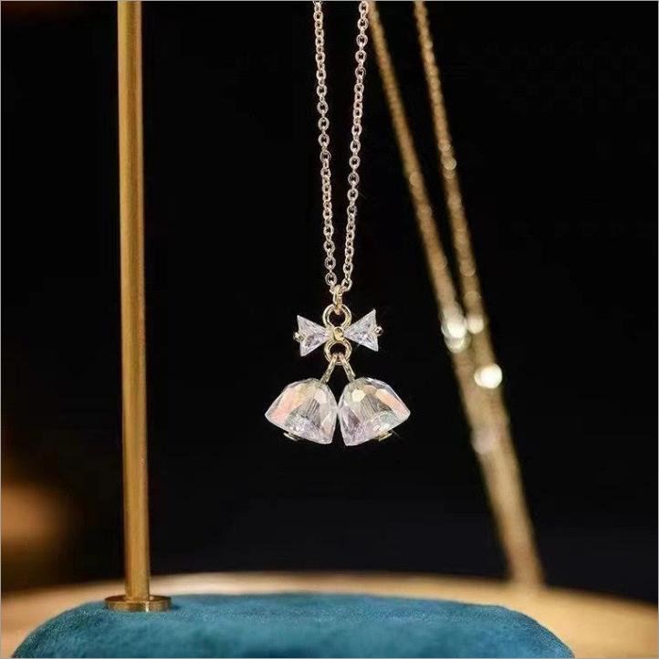 Ожерелье Xiaohongshu Gradual Change Love, женское ожерелье с цепочкой на ключицу в виде холодного ветра, высокое дизайнерское ожерелье