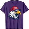 American Flag Bald Eagle Patriotic Usa Hat July 4Th T-Shirt