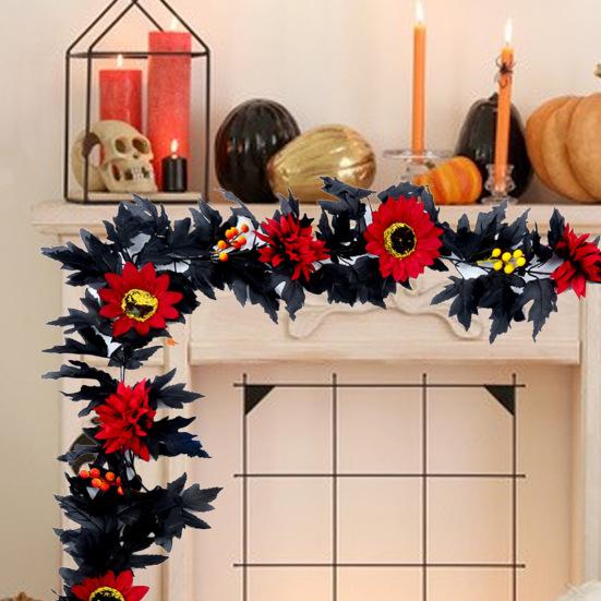 175 см искусственный кленовый лист цветочная гирлянда для дома, сада, дома, улицы, подвесной искусственный плющ, украшение на Хэллоуин, осенний праздник урожая