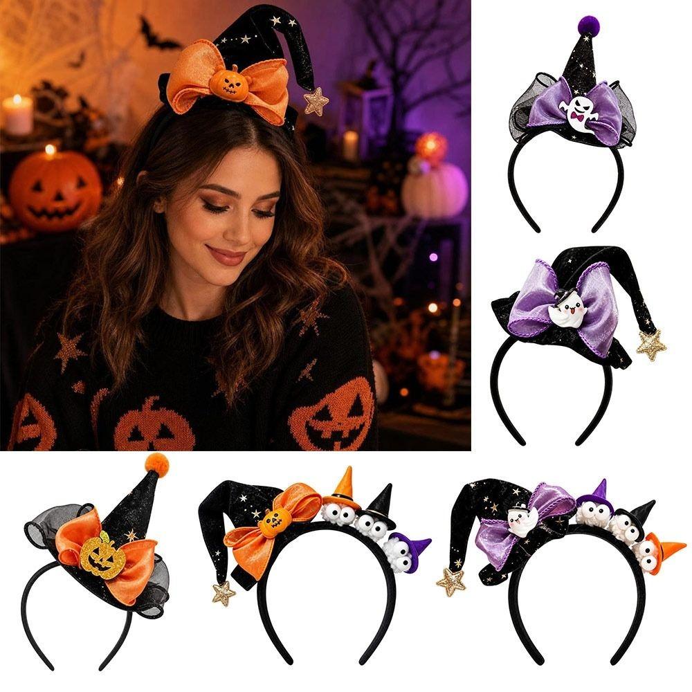 Fabric Halloween Cartoon Hairband Halloween Theme Ghost Headband Pumpkin Headband Costume Events