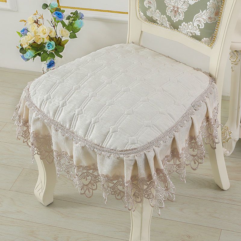 Элегантный кружевной декор 43*45 см, подушка для стула, противоскользящая подушка для сиденья в европейском стиле, домашний декор, обеденный офисный коврик
