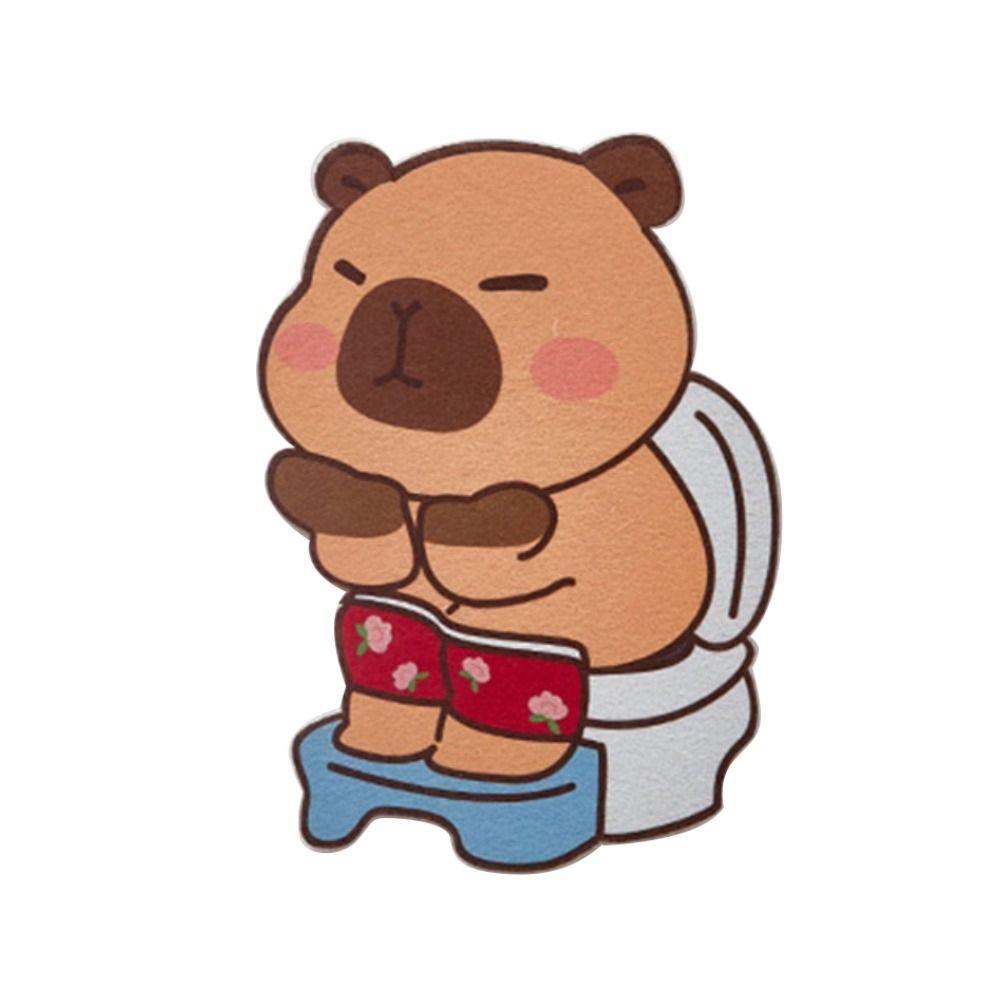 Cartoon Animal Toilet Decoration Sticker Rose Lemon Jasmine Fragrant Eco-friendly Toilet Sticker Wall Stickers Plush Paper