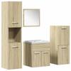 VidaXL Ensemble de meubles de salle de bain 5 pcs chêne sonoma, armoire de salle de bain, placard de salle de bain, meuble 3325001