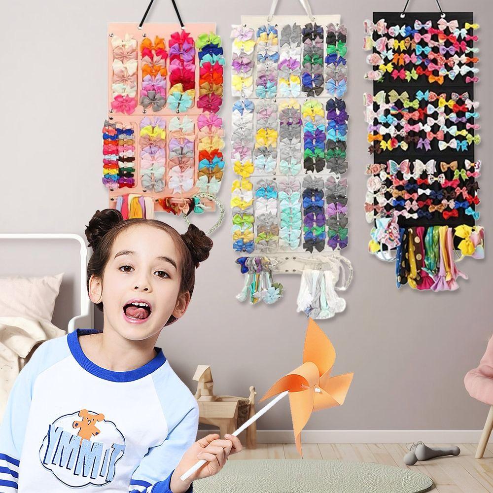 Large Capacity Hair Bows Organizer Wall Hanging Hair Clip Storage Hanger Girl