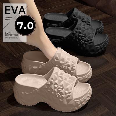 Элегантные женские туфли на толстой подошве, новый дизайн с бриллиантами, модные пляжные туфли против скольжения