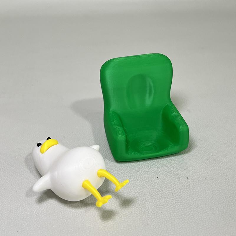 Многосценная фигурка утки для ленивого чтения, 3D-печатное милое украшение для приборной панели автомобиля, домашнего стола, книжной полки, забавный маленький подарок