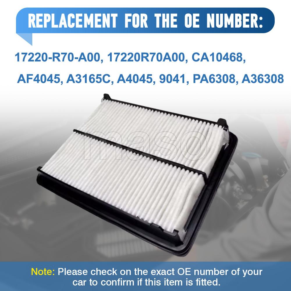 Car Engine Air Filter For Honda Accord Crosstour Acura TL TSX 3.5 L V6 2008 2009 2010 2011 2012 2013 2014 17220-R70-A00