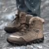 Men's High-Top Non-Slip Waterproof Winter Snow Boots with Velvet Lining