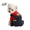 Durable Outdoor Dog Wear Stylish Sweatshirt Jumpsuit Four Legged Outfit Cute Bear Outfit Embroidery Denim Romper Pants Onesie Clothes for