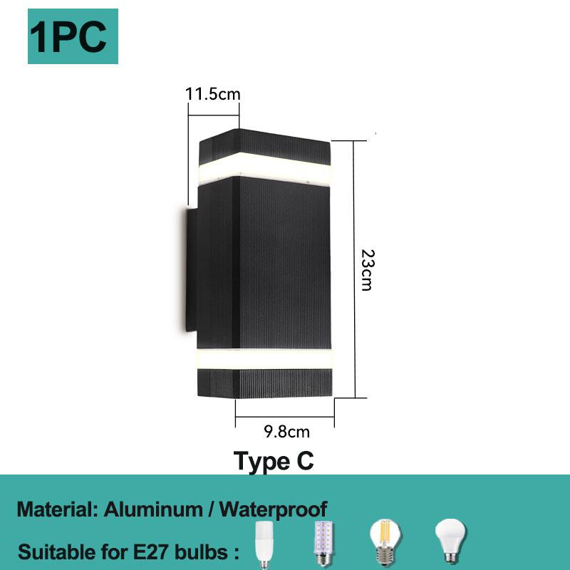 Водонепроницаемые настенные светильники E27 с двойной головкой, светодиодные настенные светильники для современного домашнего интерьера, гостиной, лестницы, наружного декора