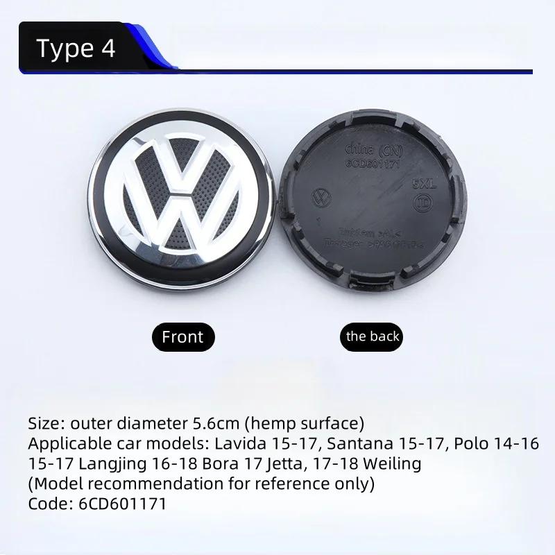 2026 Hot For VW VOLKSWAGEN 4pcs 55mm 56mm 65mm 70mm Car Styling Wheel Center Cap Hub Covers Badge Accessories For VW Golf 4 5 6NI4