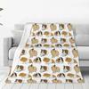 Guinea Pigs Super Warm Blankets Animal Nature Picnic Throw Blanket Spring Pattern Custom DIY Flannel Bedspread Sofa Bed Cover