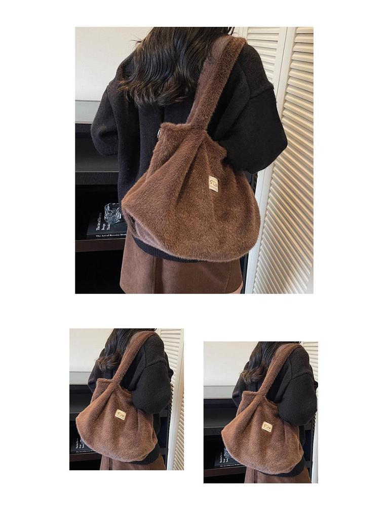 2025 Women's Fashionable Furry Crossbody Bag - High-Value, Casual, Niche Style Handbag