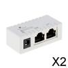 2xPOE Splitter Over Ethernet Adapter IP Camera LAN Network DC White , White, 2