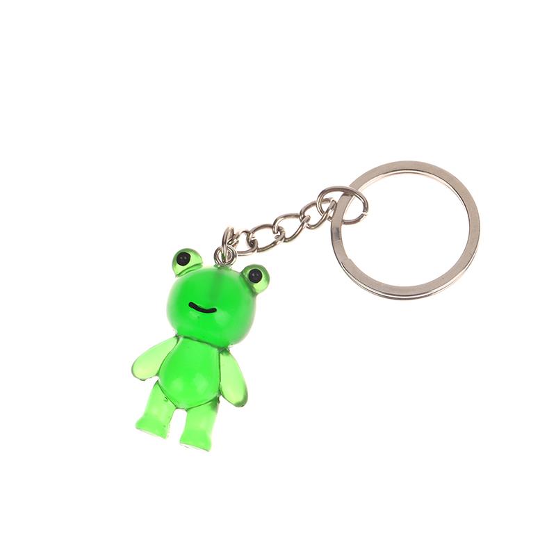 Kawaii мультфильм животные лягушка светящийся брелок креативная девушка сердце светится в темноте брелок сумка кулон автомобиль ключи аксессуары
