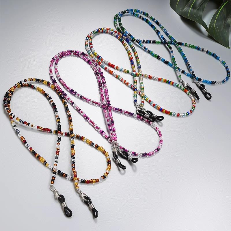 Женский нескользящий ремешок для очков из черепахового панциря - цепочка с бусинами для очков или маски