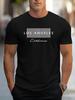 Summer Men's 100% Cotton Loose Fit Great Los Angeles Fashion Pattern Print Slim Casual Sports Round Neck Short Sleeve T-shirt To