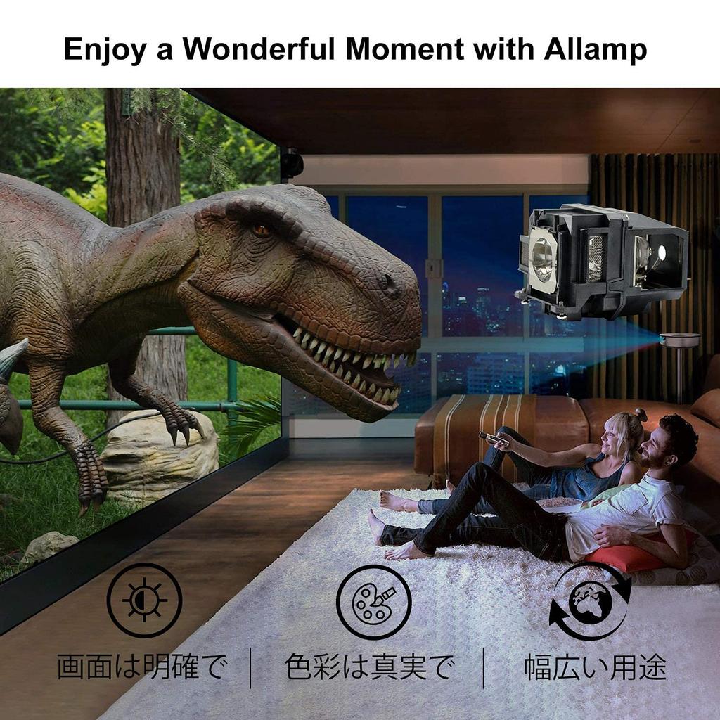 Allamp V13H010L87 Лампа для проектора на замену ELPLP87 Совместимая с EPSON EB-535W EB-536WT EB-2140W EB-530 EB-2040