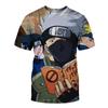 Anime Ninja Series 3D Digital Printed T-shirt Short Sleeve Printed Trendy Large Men's Wear