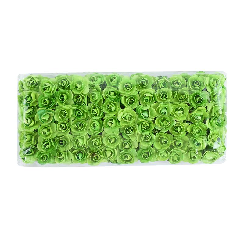 144pcs Mini 2cm Paper Rose Flower Heads Bouquet Artificial For Wedding Home Decoration Scrapbooking DIY Wreath