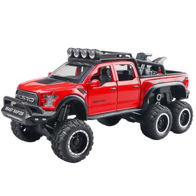 Моя Машина Премиум 1:Модель автомобиля Ford Raptor F-150 из литого сплава, масштаб 1:24, фигурка - Красный