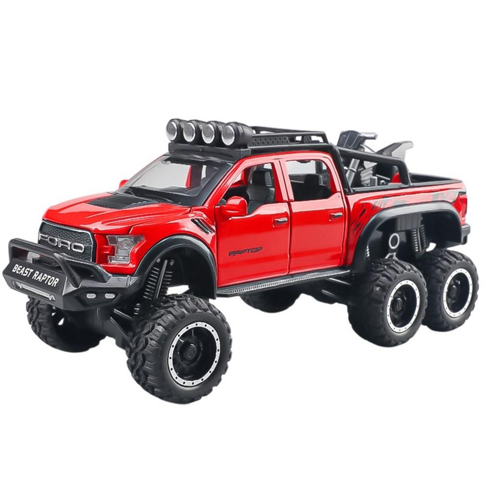 Моя Машина Премиум 1:Модель автомобиля Ford Raptor F-150 из литого сплава, масштаб 1:24, фигурка - Красный