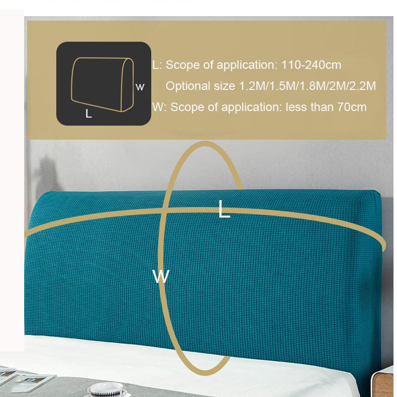 Elastic Bedhead Cover All-inclusive Bed Head Cover Bed Head Back Protection Headboard Dust Cover Bedroom Removable Bedside Cover