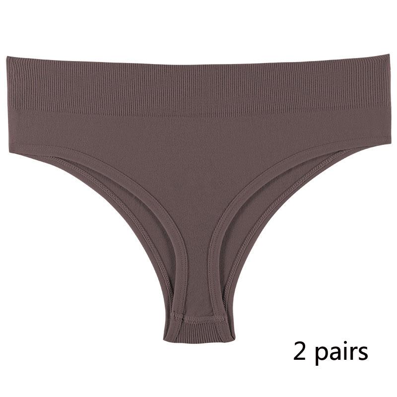 Спортивное нижнее белье для девочек, бесшовные сексуальные невидимые трусики со средней талией для девочек, однотонные удобные спортивные трусики с надписью «T» для женщин