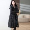 New knee-length down cotton-padded clothes for women's winter thickened long cotton-padded jackets, slim and thin bread jackets