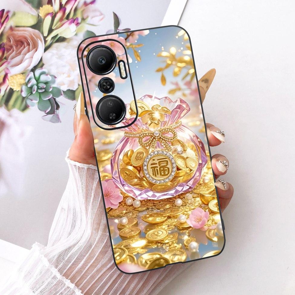 Case For Infinix Hot 20 4G Cover Cute Cat Fashion Butterfly Painted Casing For Infinix X6826 X6826B X6826C