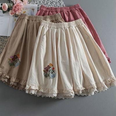 Хлопковые шорты женские летние винтажные свободные большие размеры с высокой талией повседневные широкие брюки